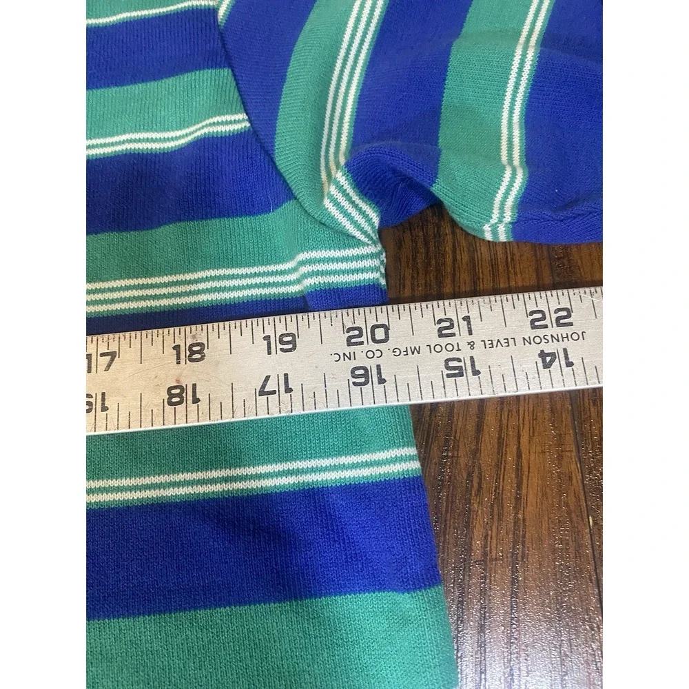 Lacoste vintage‎ striped rugby polo long sleeve shirt